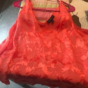 Lane Bryant orange tank blouse